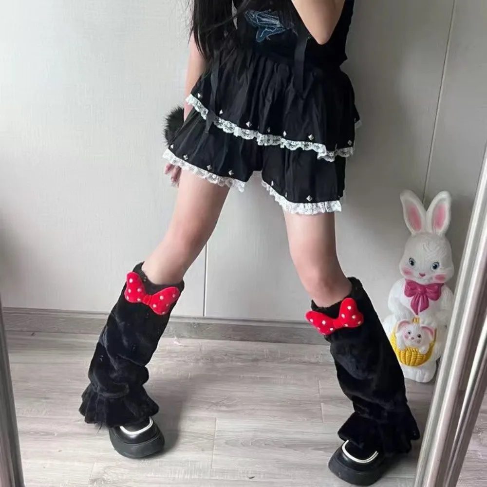 Sanrio Hello Kitty Leg Warmers Kawaii Lolita Plush Loose Socks Anime JK Y2k Harajuku Japanese Gothic Gothic Girl Gift