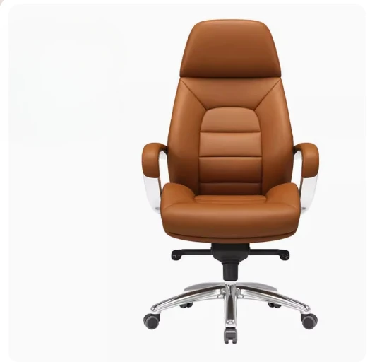 Leather boss chair Business home comfortable office sedentary large class chair Officer Computer chair