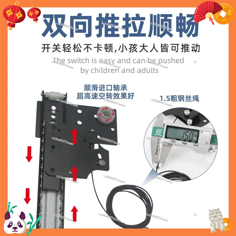 

Side Mounted Inverted Plug-in Cabinet Track Hardware Accessories Hidden Folding Swing Door Slide Rail Cabinet Telescopic
