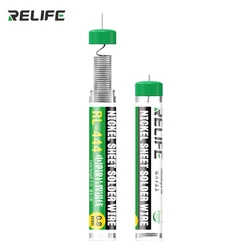 RELIFE RL-444 Cell Phone Battery Nickel Sheet Solder Wire High Purity Tin Content High Soldering Point Firmly Splash/Smoke Less