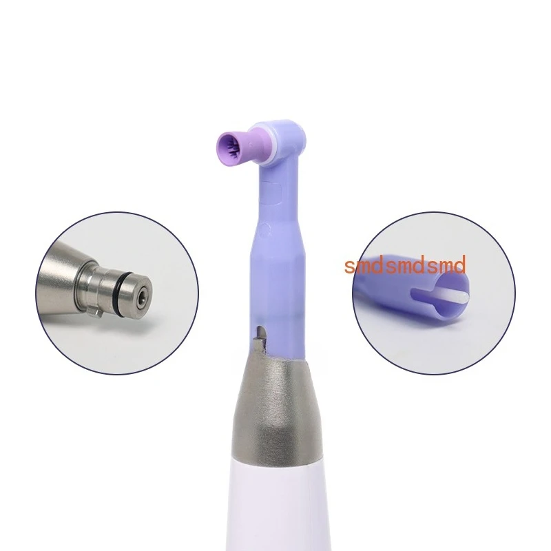 Dental Electric Polishing Motor Straight Prophy Handpiece Disposable Head 500-3000 Rpm/min Non-LED