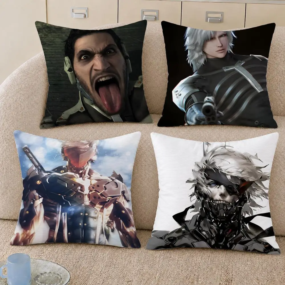 Game Metal Gear Solid MGS Snake Cushion Cover Decorative Pillowcase Soft Short Plush Cozy Durable Sofa Home Decor Items Gift