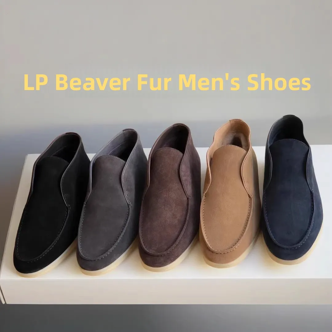 

Мужские ботинки Fce Lined Thiened Beaver Fur Chelsea ort Boots Loers из натуральной кожи Matte Fini Briti Sle B...