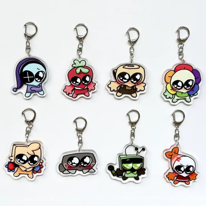 Llavero Acrílico de Doble Cara de Dandy's World, Brightney, Gigi, Glisten, Flutter, Poppy, Shrimpo, Connie, Regalo de Dandy's World