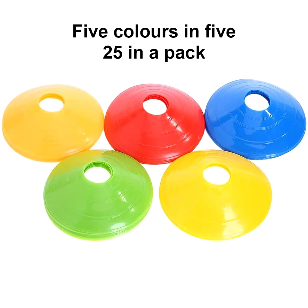 25 Pieces Football Training Disc Plastic Soccer Marking Coaching Cones Portable Sport Basketball Skateboard Training Beginners