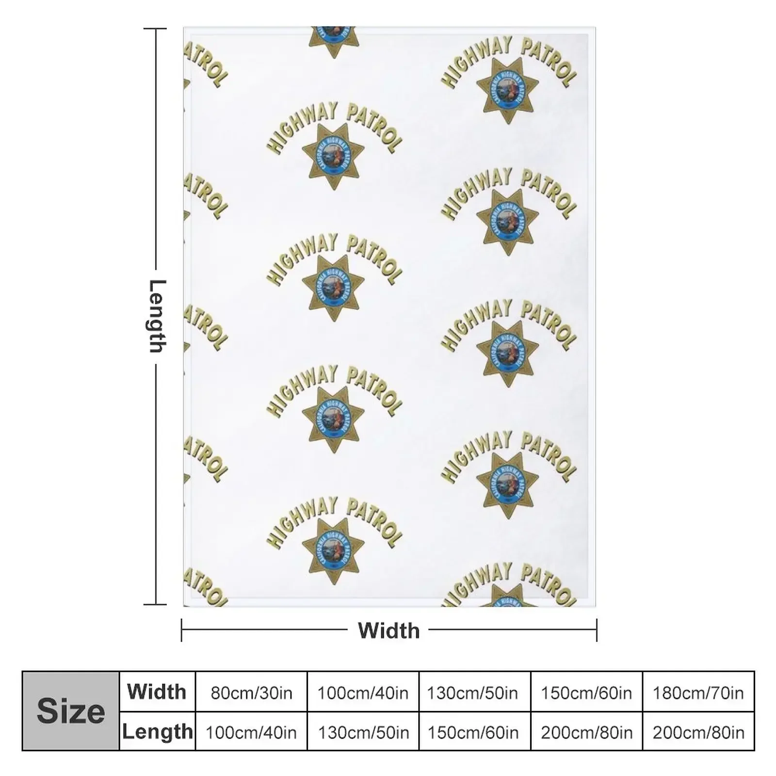 California Highway Patrol Throw Blanket
