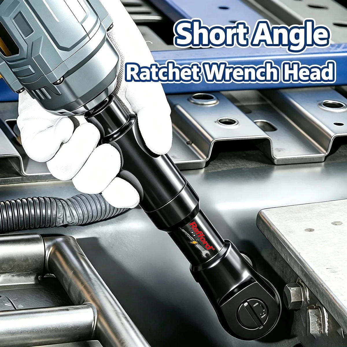 Rafford 1/2 Inch Drive 72 Tooth Ratchet Wrench With 4 Adapters High Torque Impact Spanner Motorcycle Repair Hand Tool SmallSpace