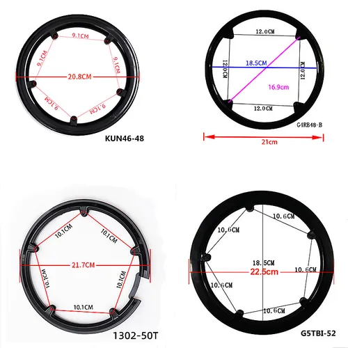 Imagen 2 del producto Protección de piñón de bicicleta, cubierta protectora de rueda de cadena, Protector de anillo de cadena de manivela, accesorios de bicicleta 42 44 46 48 50 52T