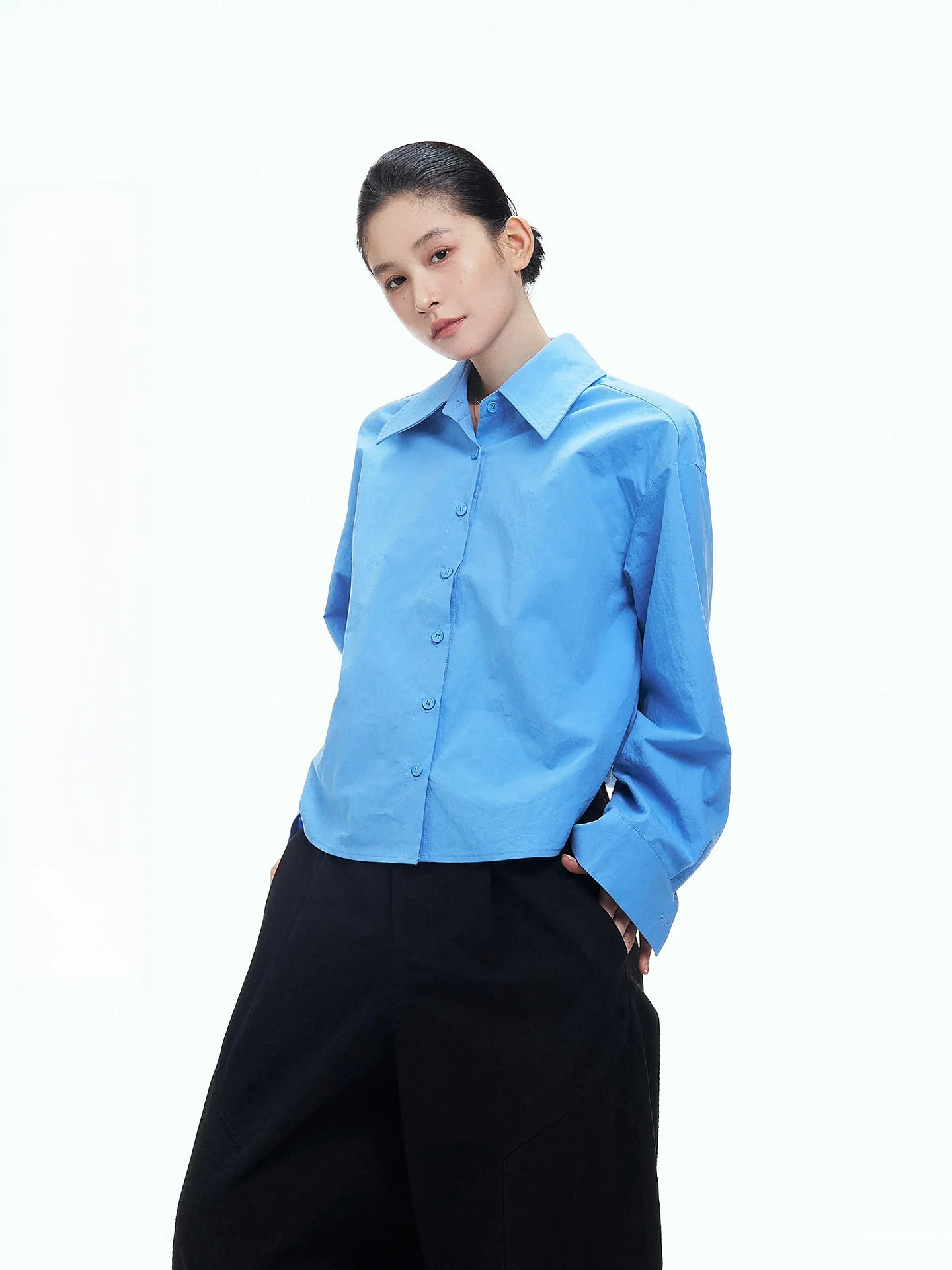 

Wutong Long Sleeve Loose Fit Collared Shirt Women's Casual Style Fashionable Slimming Summer New Korean Loose Cardigan Top