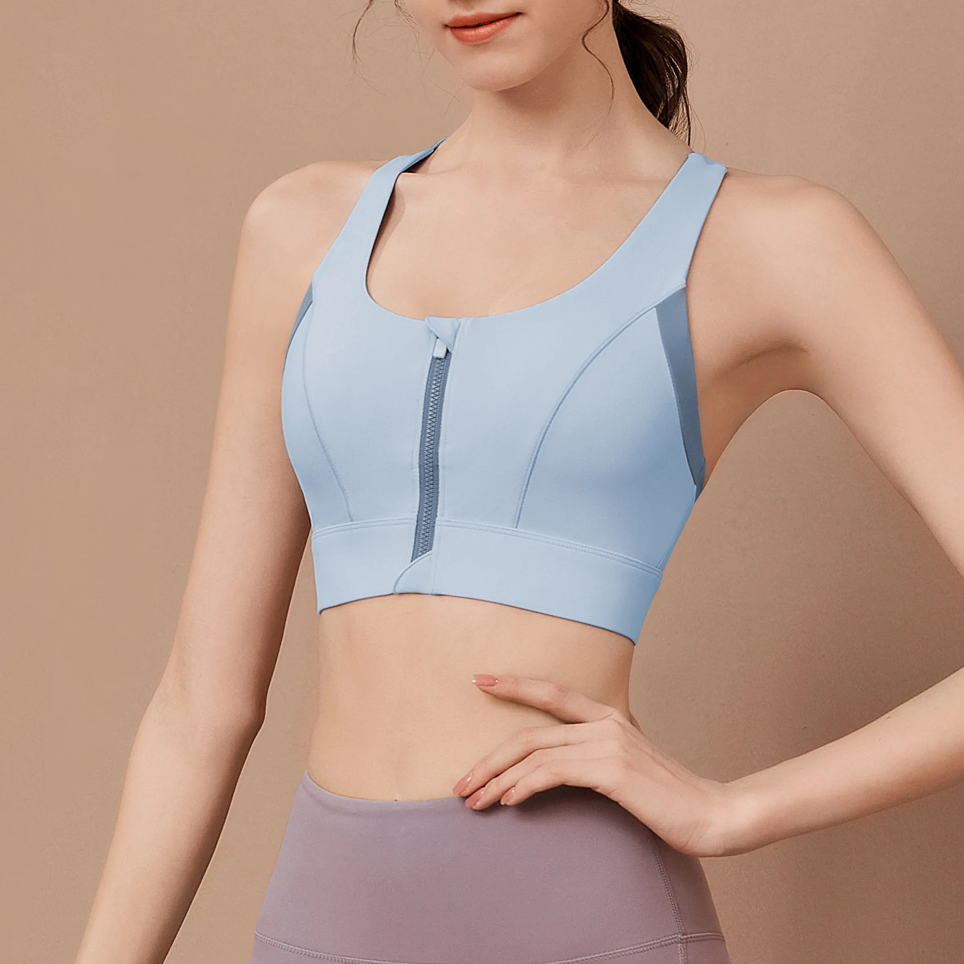 Sports lingerie women shock-proof running outside wearing fitness convergence one-piece beauty back bra deputy breast yoga vest