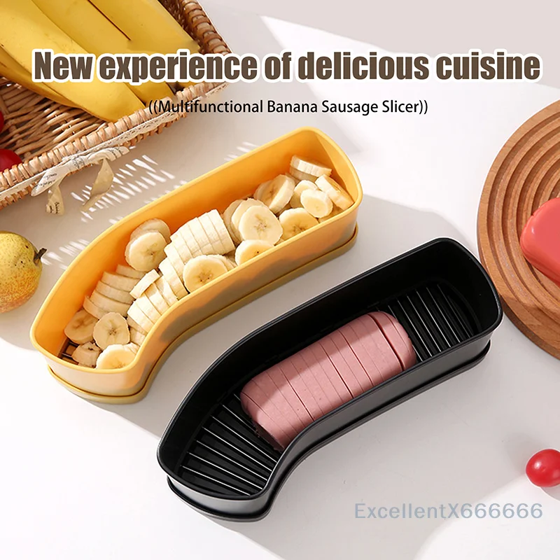 

Banana Slicer Multifunctional Stainless Steel Spam Ham Banana Fruit Vegetables Cheese Kitchen Cutter Slicers Gadgets Items