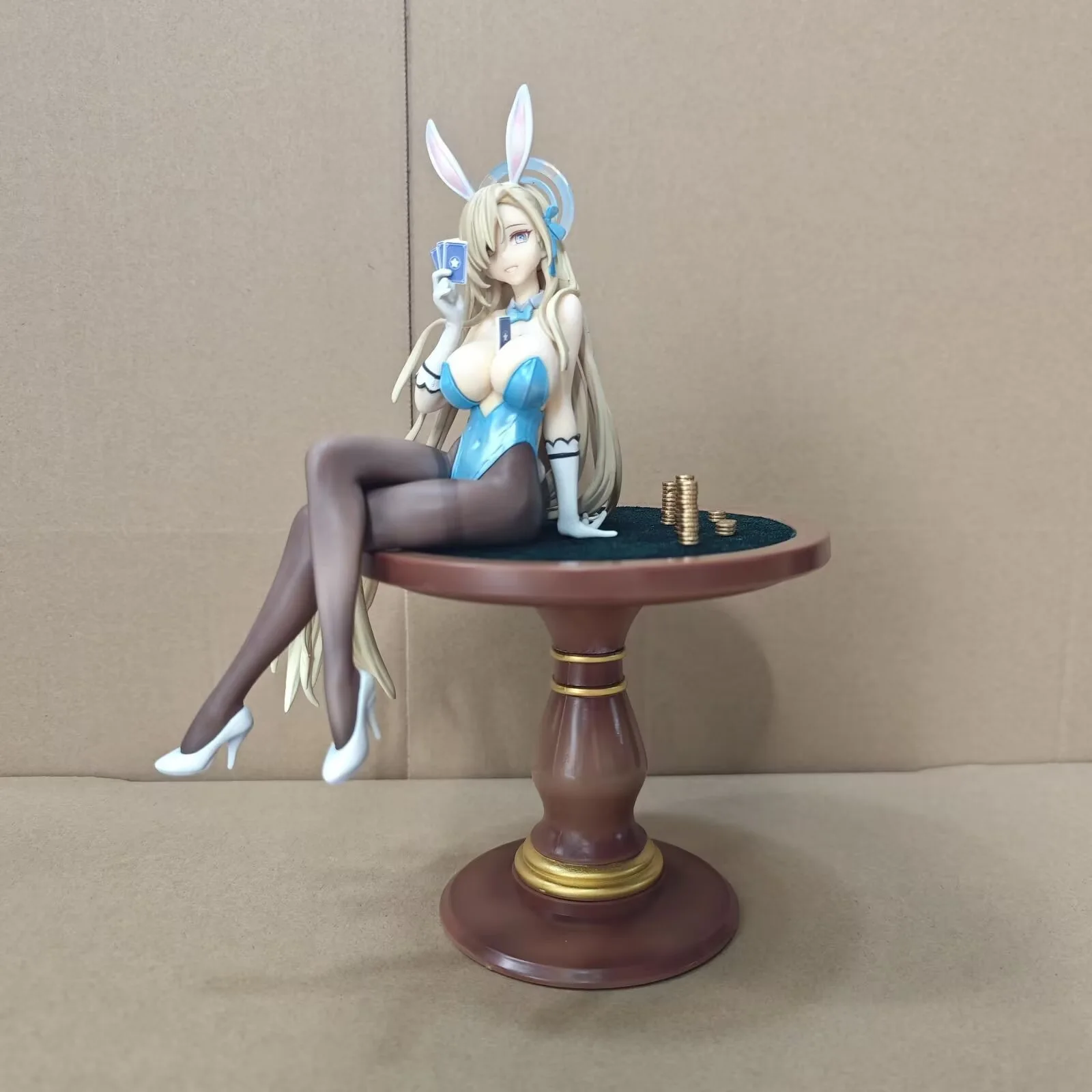 Ichinose Asuna Playing Cards Sexy Bunny Girl 25cm Figure Anime Game Periphery Ornaments Gifts Beauty Girl Toys Statue Model Doll