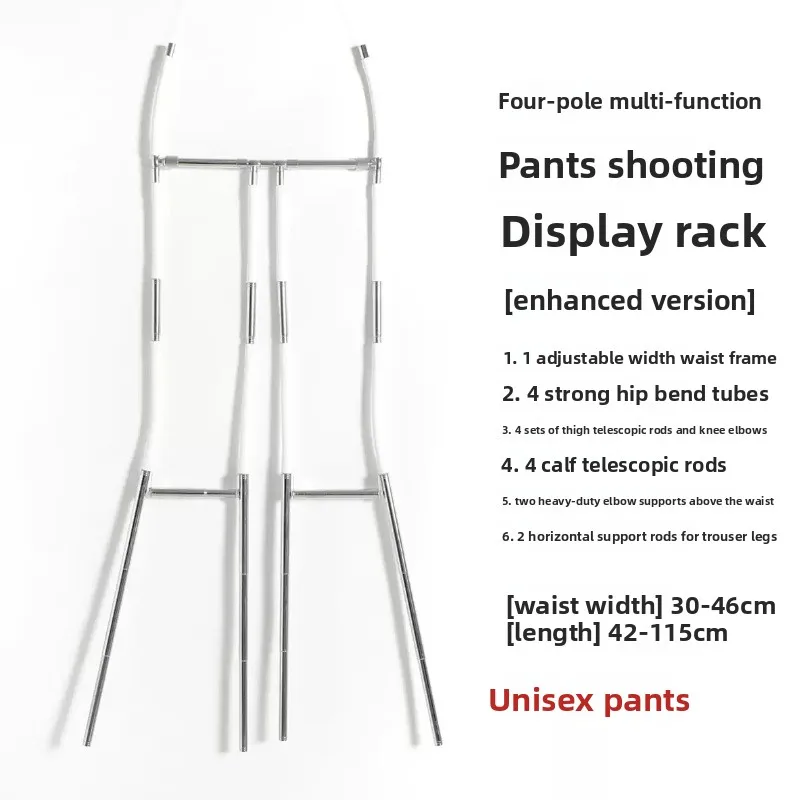Invisible Pants Display Stand for Photography Transparent Trousers Shelf for White Background Shooting Live Streaming Pants Rack