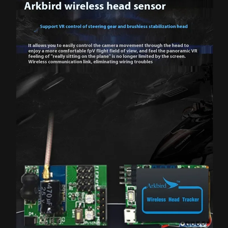 Arkbird Fpv Wireless Head Tracker Head Sensor Transmitter Receiver Video Glasses Sensor DIY Accessories modification