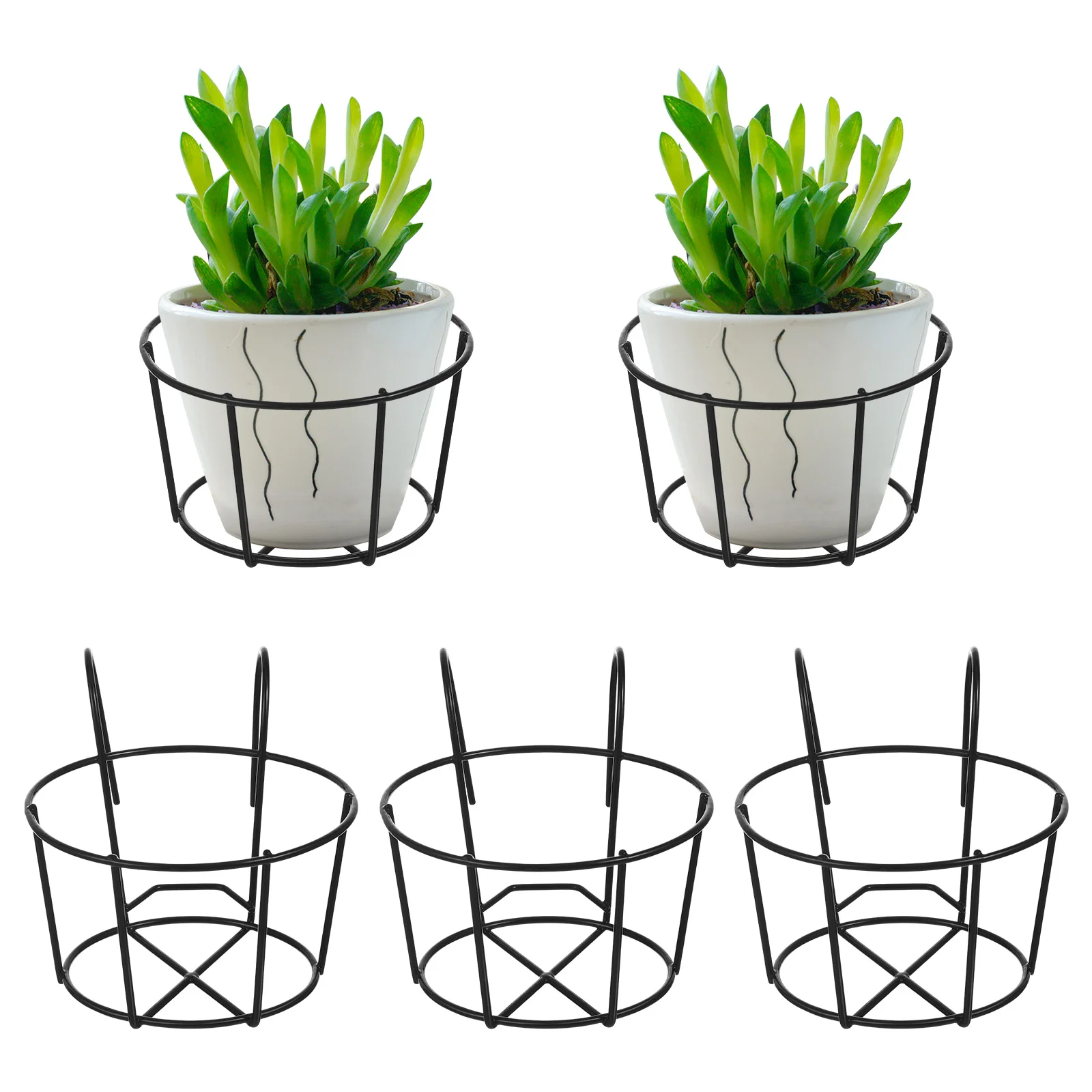 

5 Pcs Hanging Flower Stand Succulent Pot Shelf Gardening Flowerpot Holder Plant Stands