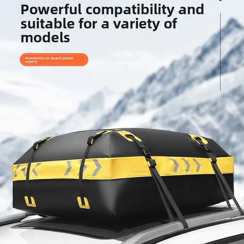 Car outdoor waterproof roof luggage bag with non-slip pad, universal with or without luggage rack