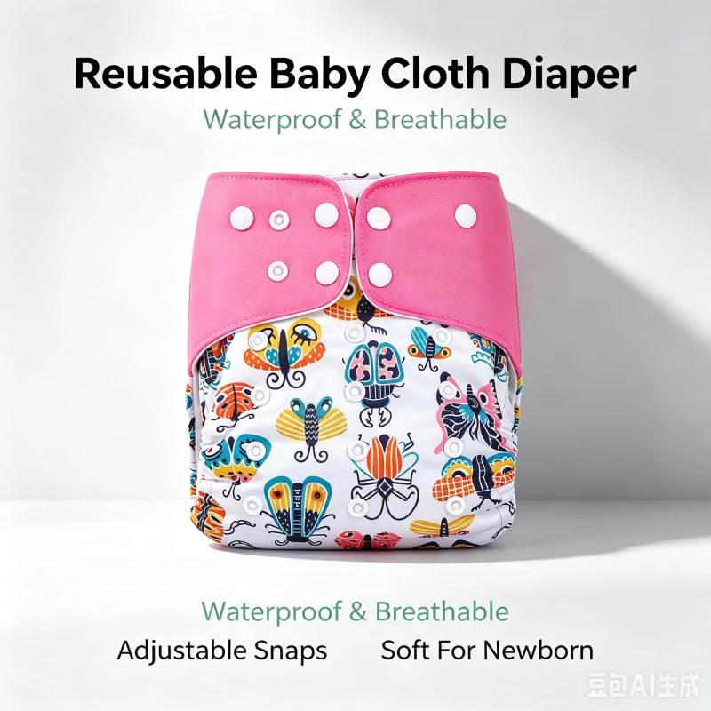 Boy Newborn Cotton Baby Baby Shorts Elastic Waist Thin Summer Nappy Reusable Washable Cloth Training Pant Adjustable Cloth Diape