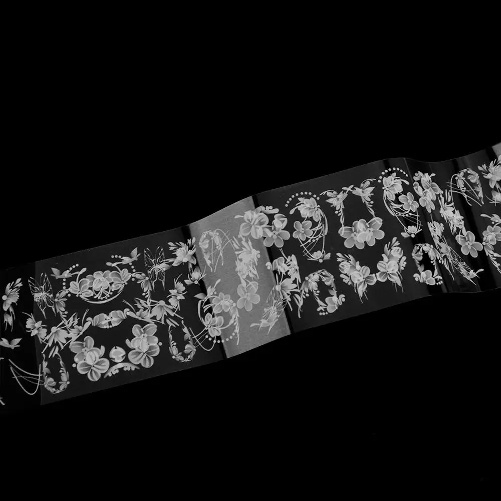 Flower Shape Nail Art Transfer Paper Butterfly Shape Convenient Pottery Stickers Large-capacity White Nail Foil Film Manicure