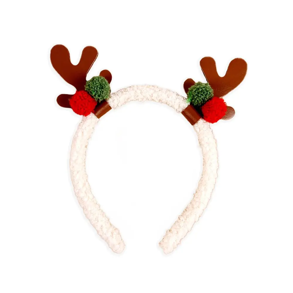 

Simple Sweet Ball Gift Decoration Pros Girls Girls Hair Wear Antler Hair Hoop Women Hair Band Christmas Hair Accessories