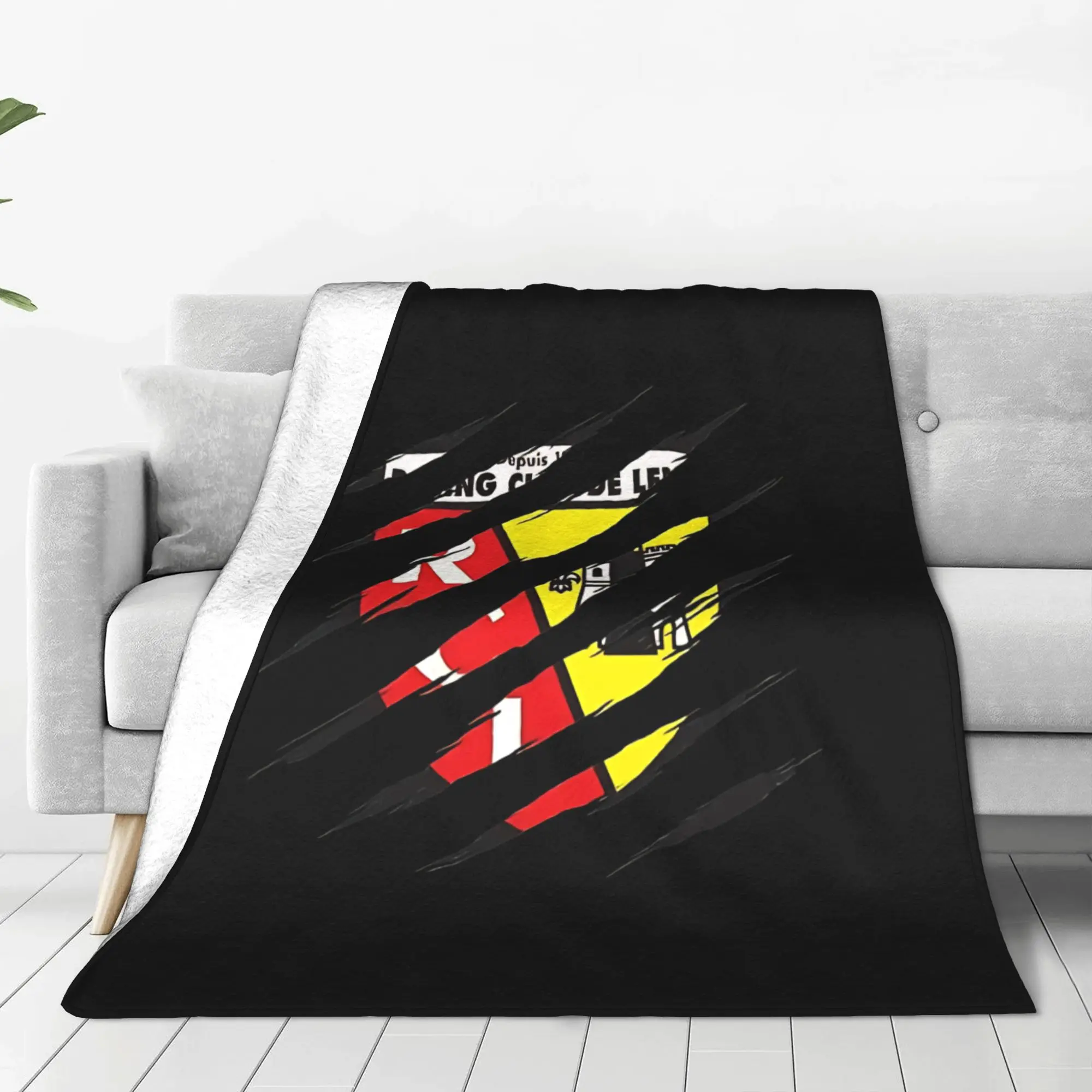 1PC Home Cutecore retro sports print  RC Lens Blanket Super Cosy Plush Home Living Room Sofa Halloween