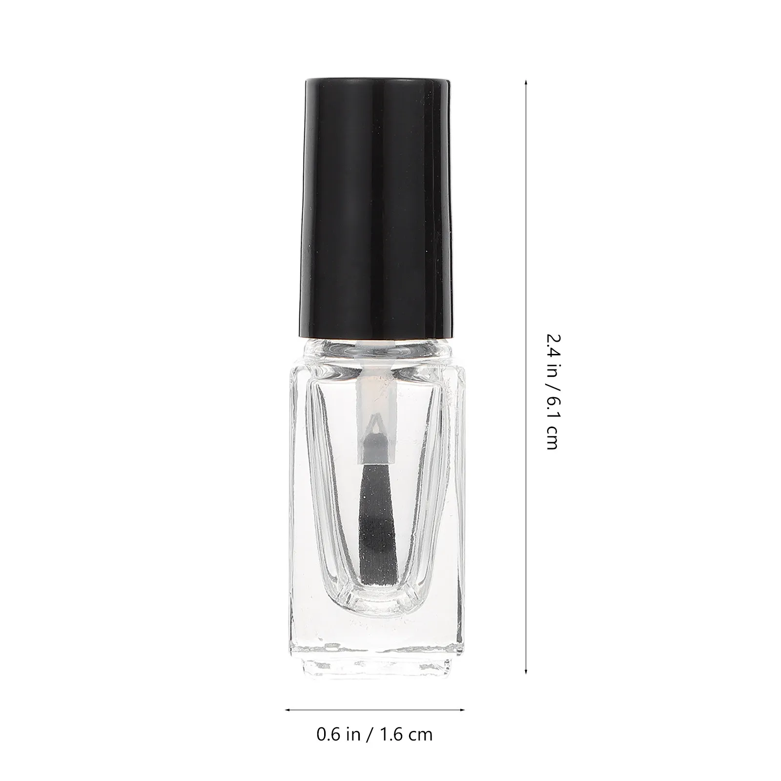 20Pcs Exquisite Glass Nail Polish Bottles 3Ml Square Empty DIY Refillable Containers for Perfume Cuticle Oil Paint Touch Up view 2
