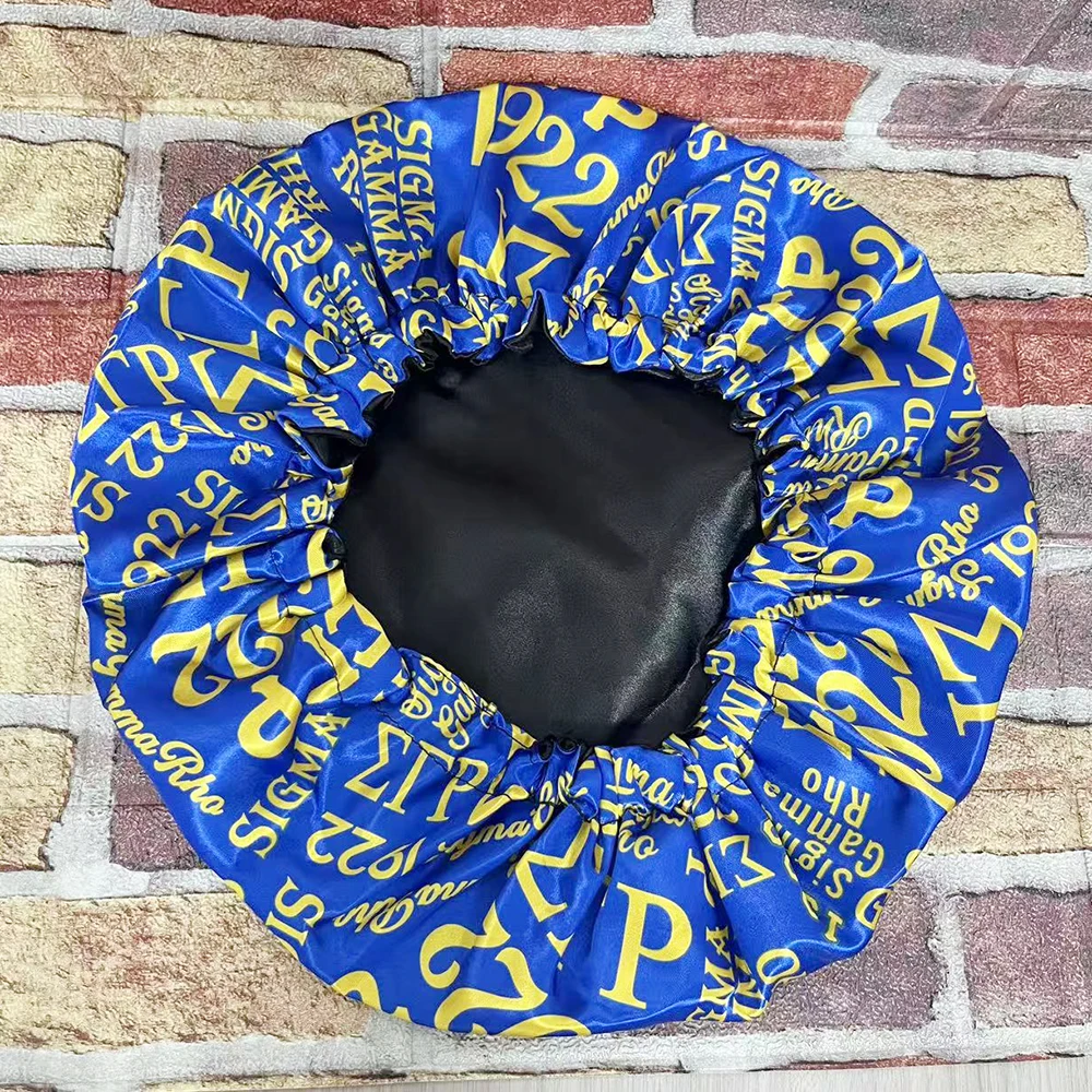 سيجما جاما رو الحروف اليونانية 1922 قبعة النوم الصفراء الزرقاء #4