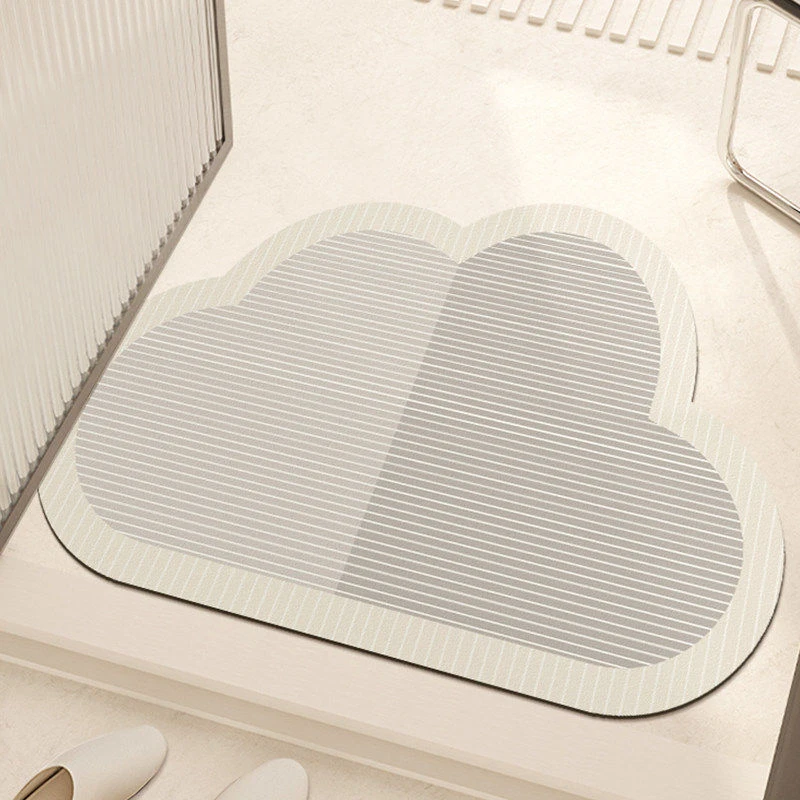 

Cloud Diatom Mud Floor Mat, Light Luxury And Simple Japanese-Style Bathroom Absorbent Foot Mat, Quick-Drying Bathroom Foot Mat