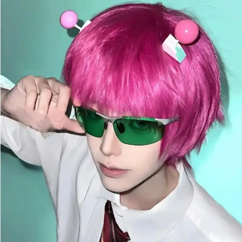 Anime The Disastrous Life of Saiki Kusuo Hairpin Glasses Cosplay Props Accessories Sunglasses Headwear Holiday Party Dress Up