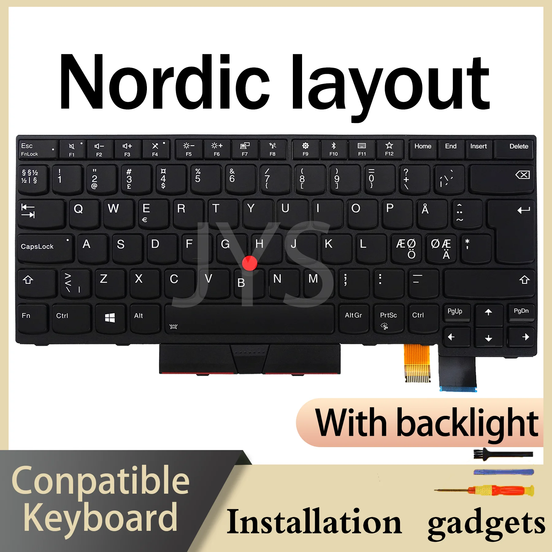 US Nordic Swedish Slovenia Netherlands Latin Spanish UK for Lenovo ThinkPad T470/T480/A475/A485 Backlit Keyboard