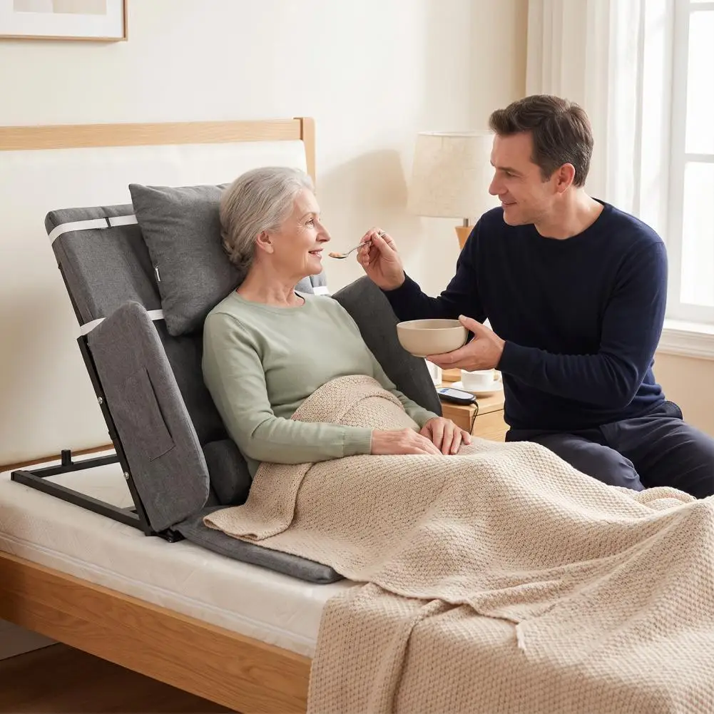 Adjustable Electric Bed Backrest with Remote Control,Side Rails & Washable Cover, for Elderly, Pregnant & Patient Home Care