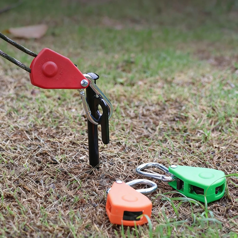 

6pcs Adjustable Reinforced Hangers Hanging Ratchet For Tent Grow Plant Lamp Rope Pulley Ratchet Hanger Hook