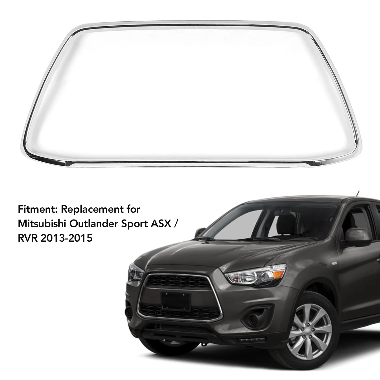 

Накладка на решетку бампера, решетка переднего бампера, хромированная накладка, защитная, простая установка, прочная 6402A275 для Outlander Sport ASX RVR