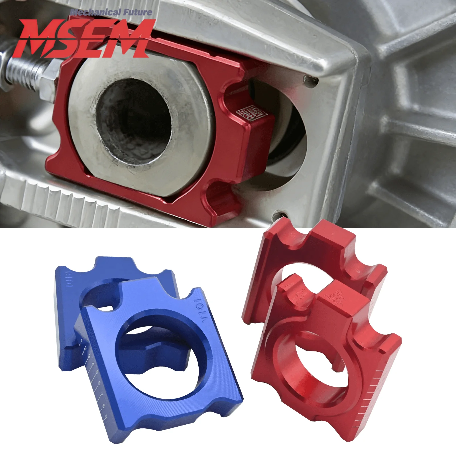 

For HONDA CR125R CR250R 2002-2007 CRF250R CRF250X 2004-2022 CRF450R CRF450X 2002-2022 CNC Rear Chain Adjuster Axle Block