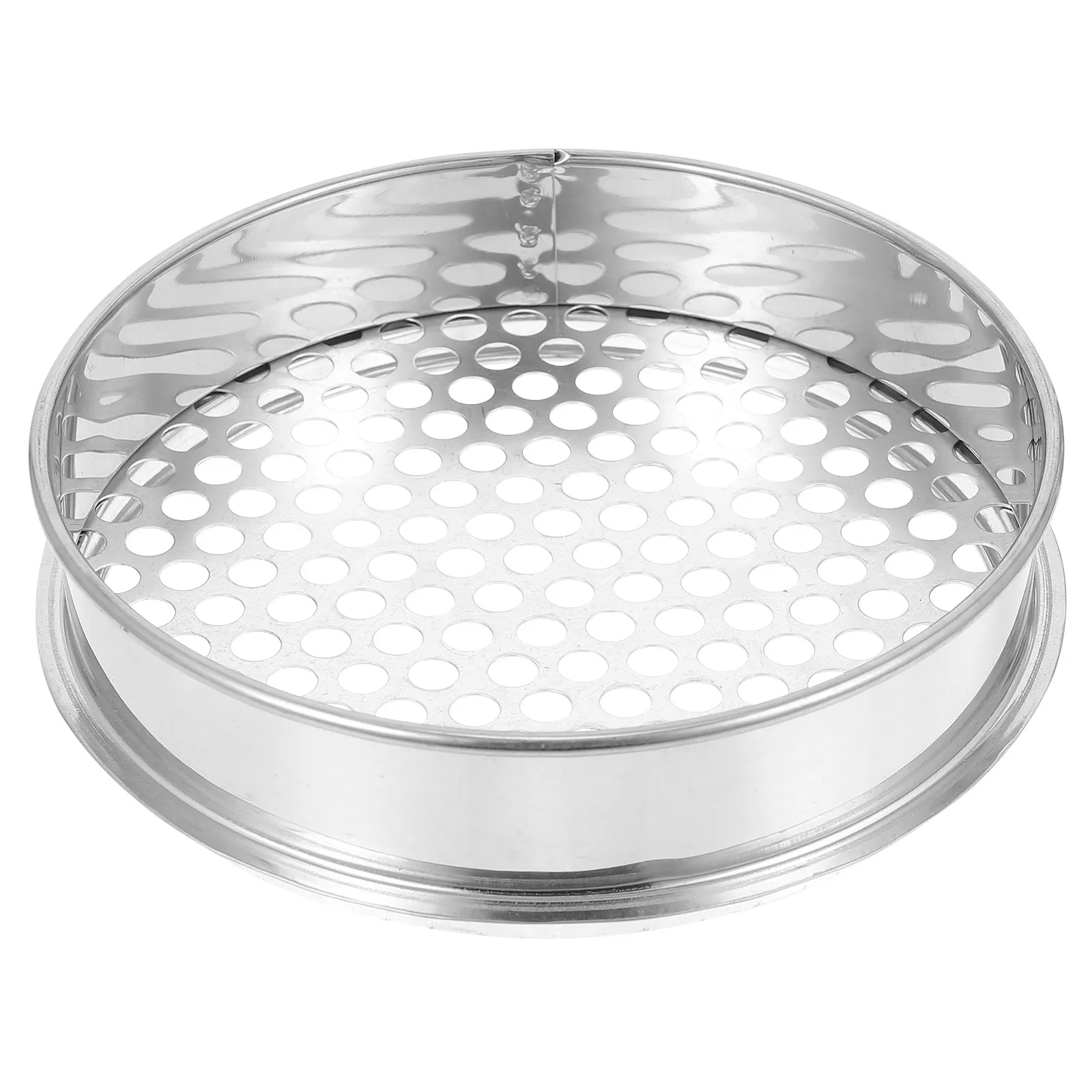 1Pcs Soil Sifter Round Hole 10Mm Stainless Steel 20Cm Heavy Duty Garden Soil Screening Filter Compost Sieve Mud Sifter