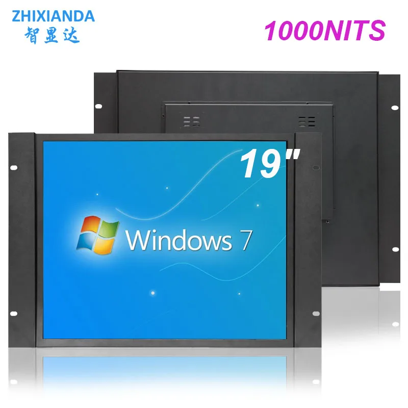 

ZHIXIANDA 19 Inch 1280*1024 Touch Screen Monitor Industrial Open Frame Wall Mount LCD Display HDMI VGA Outdoor 1000nits