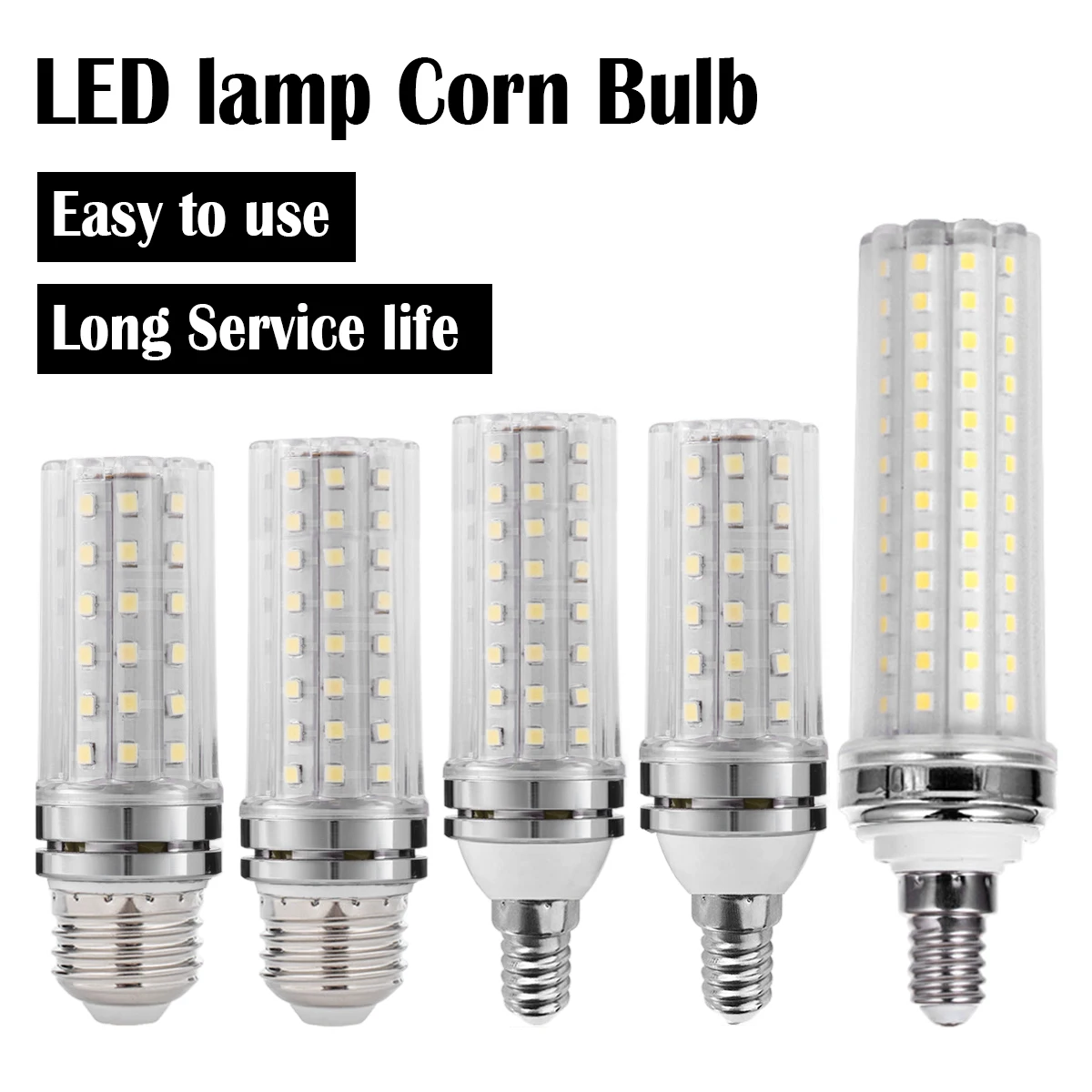 E14 E27 12w 16w 20w 24w 40w Led Corn Lamp And 2835/smd Bulbs Lights Home Decorative No Flicker Chandelier 220v Light Living No W