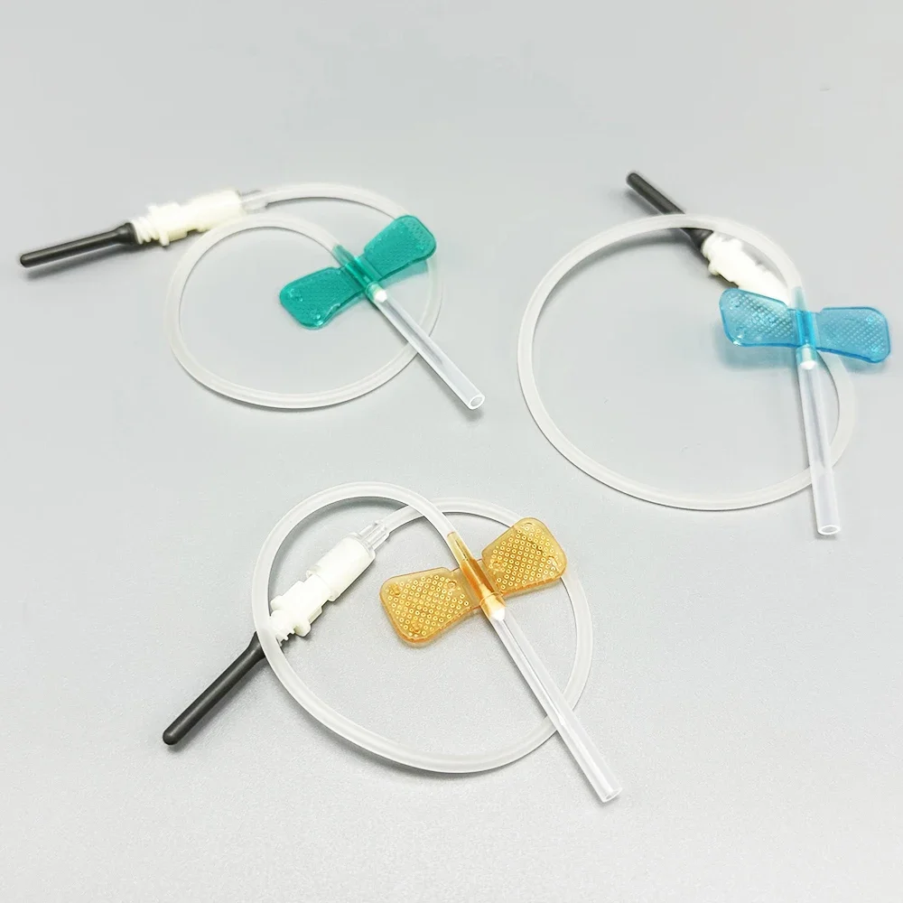 

100pcs/lot Disposable Butterfly Blood Collection Needle double wing type Blood Collection Needle Pet Care Room Cat Dogs Animal