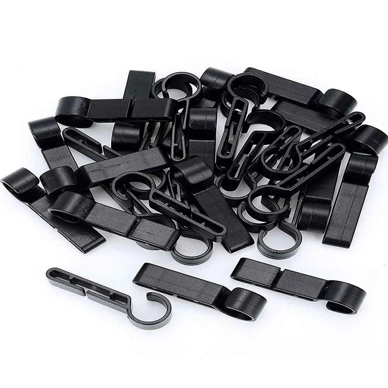 10 pezzi clip per casco in plastica attacco morsetti per luce frontale Set nero faro per elmetto di sicurezza gancio per cappuccio strumenti per