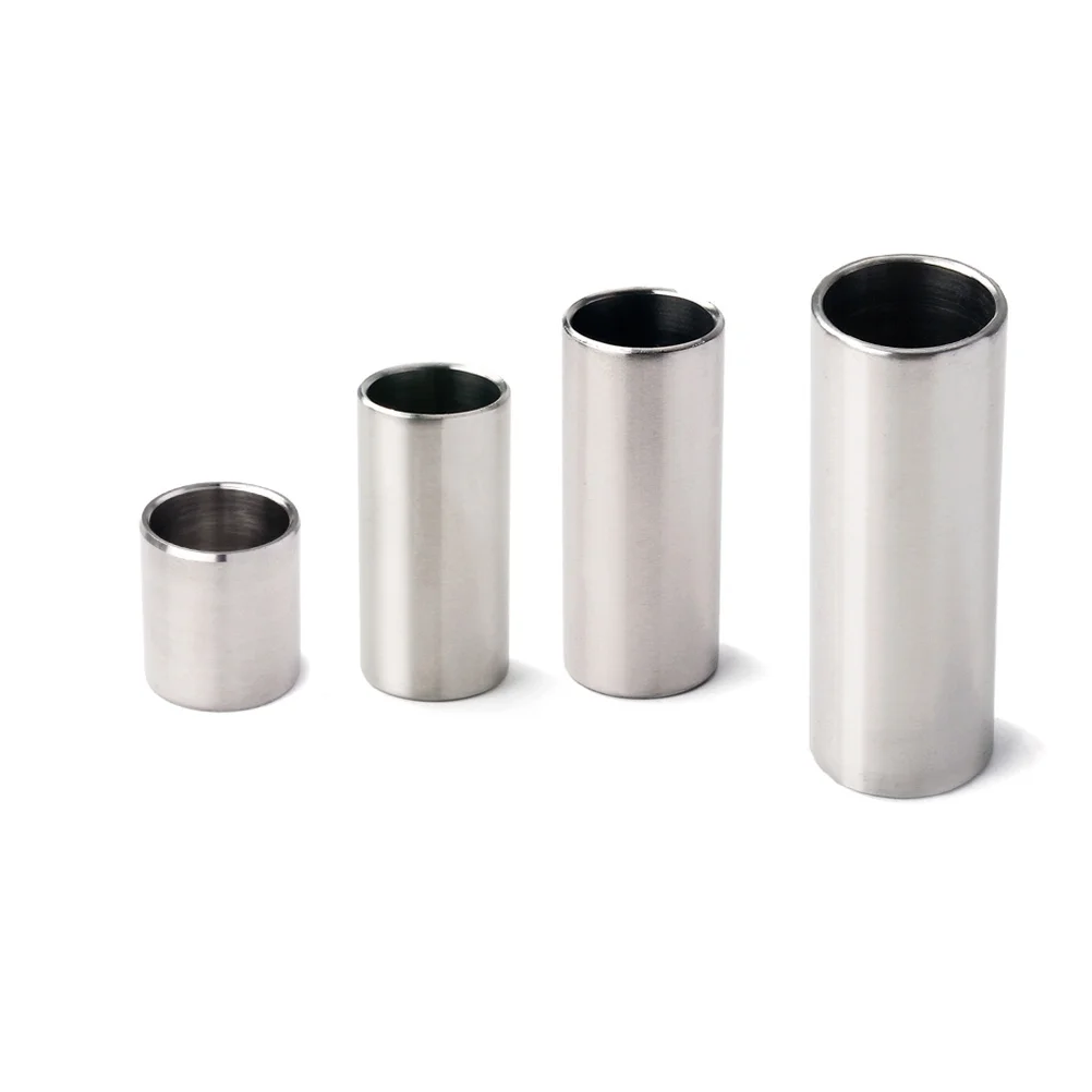 شريحة جيتار من الفولاذ المطلي بالكروم مقاس كبير 6 سم للجيتار الكهربائي الصوتي مقاومة للصدأ أنبوب إصبع البلوز ذو لمسة نهائية ناعمة