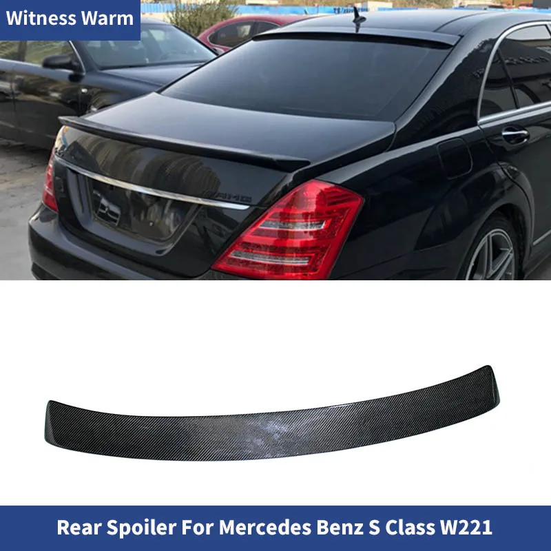 W221 S-class Amg Style Carbon Fiber Rear Wing Trunk Lip Spoiler for Mercedes Benz W221 S300 S350 S500 Roof Wing 2006 - 2013