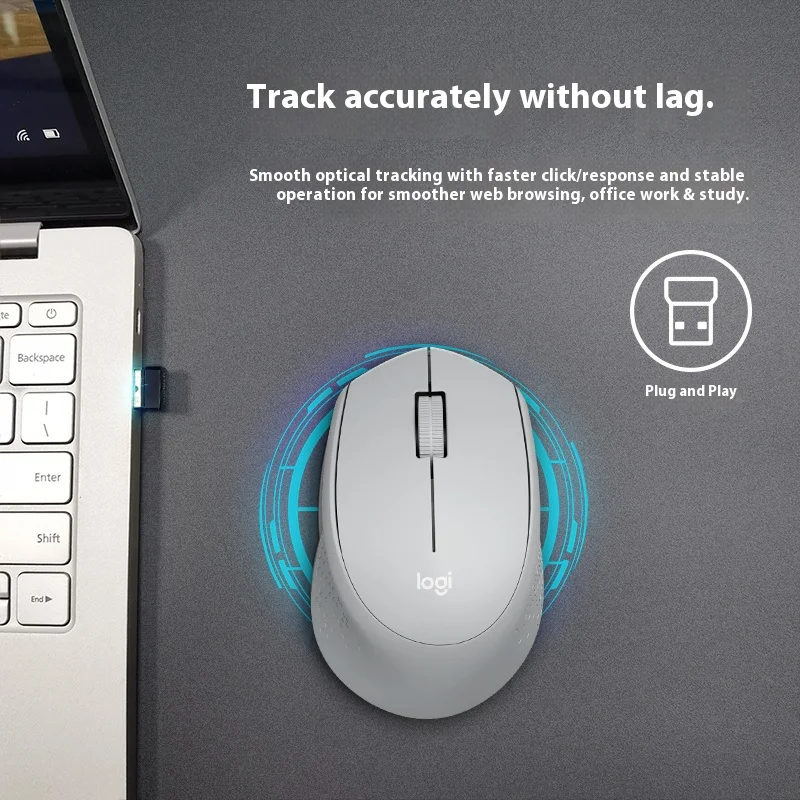 ماوس لوجيتك M280 اللاسلكي مناسب لواجهة USB، مريح للمكتب والكمبيوتر المحمول، ماوس مكتب الأعمال، ماوس مريح
