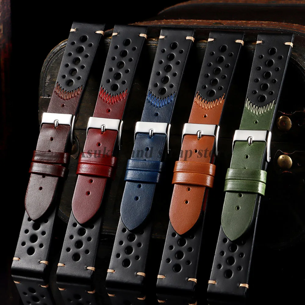 جديد النفط الشمع الجلود حزام ساعة اليد 20 مللي متر ل أوميغا حزام الساعات ل Smartwatch العالمي سوار الرجال النساء حزام الملحقات