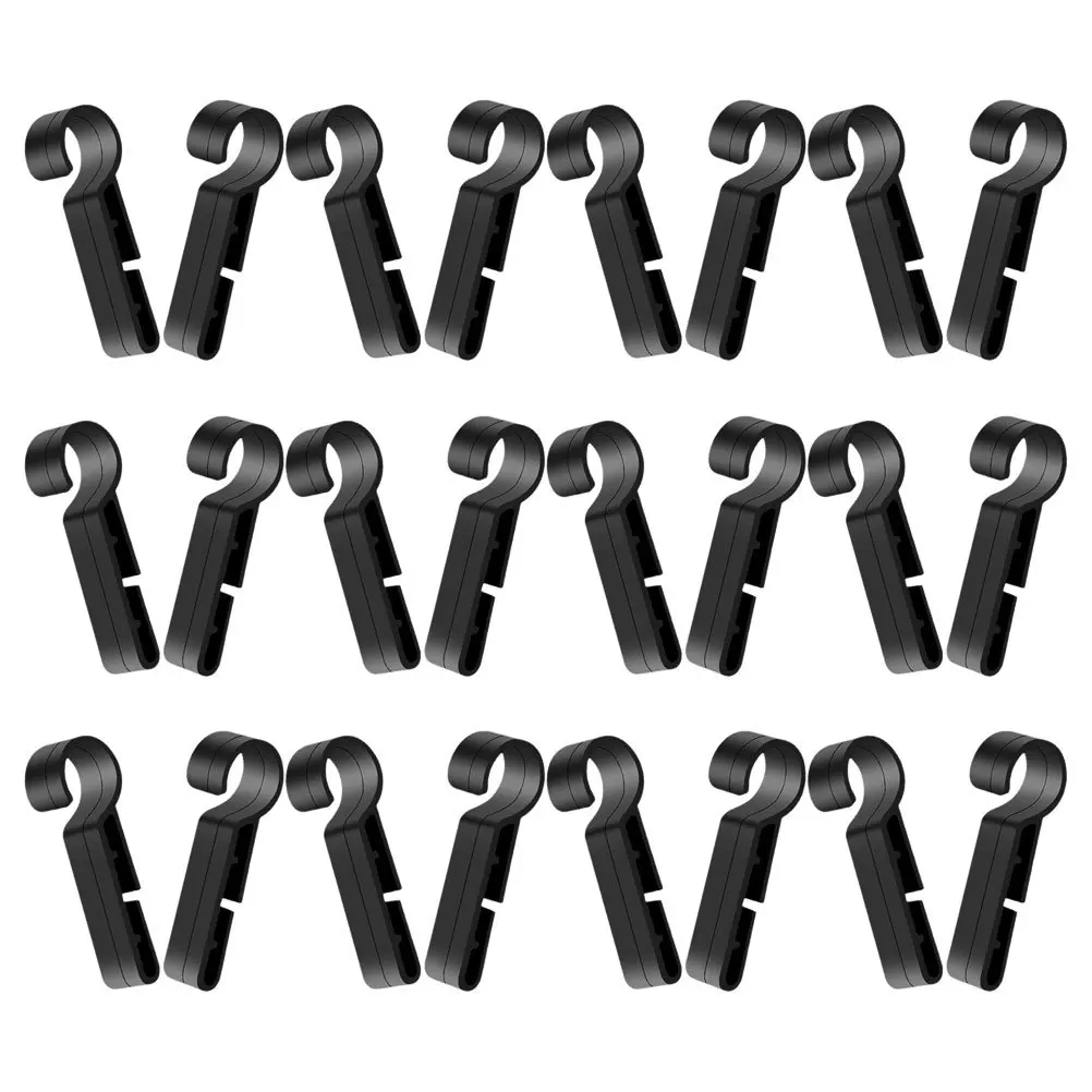 30 Pcs Headlight with Hook Clip on Flashlight for Hat Strip Plastic Hard Headlamp Clips