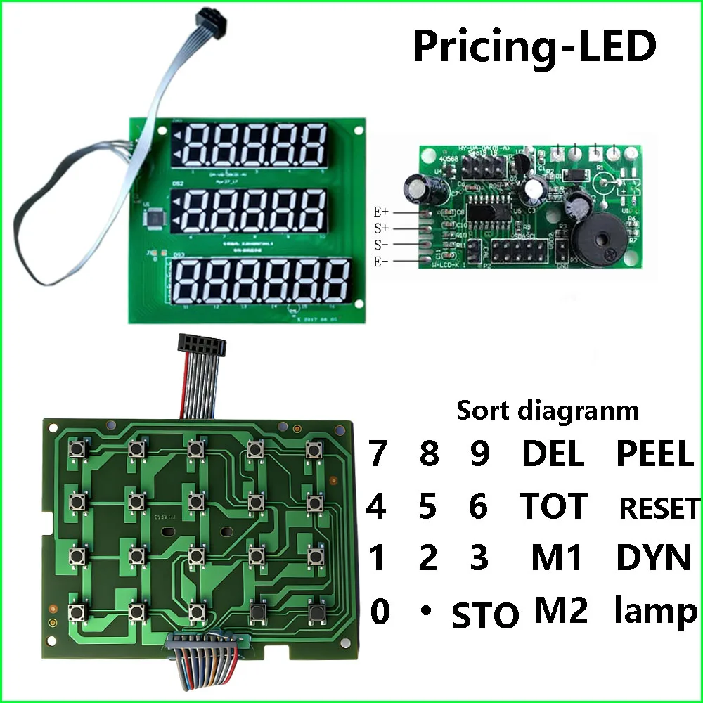 Home-made electronic scale accessories motherboard circuit board led LCD black-and-red display DIY