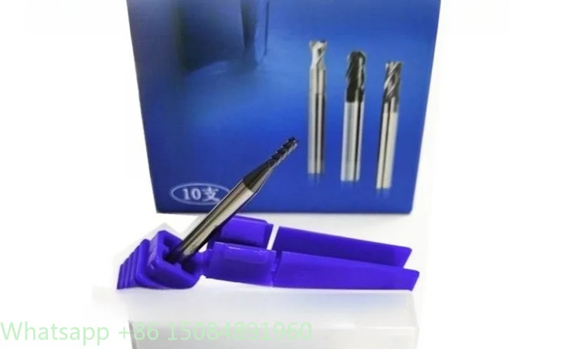 Tungsten carbide milling cutter PM-4E-D1.0S-D12.0 60-degree high-hardness milling cutter stainless steel parts