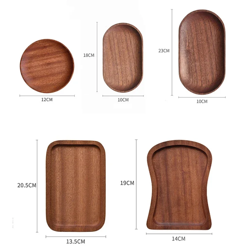 Wooden Serving Trays Oval Wood Tray Salver Dishes Dinner Plates for Party Dessert Bread Plates Platters for Serving Food Dessert