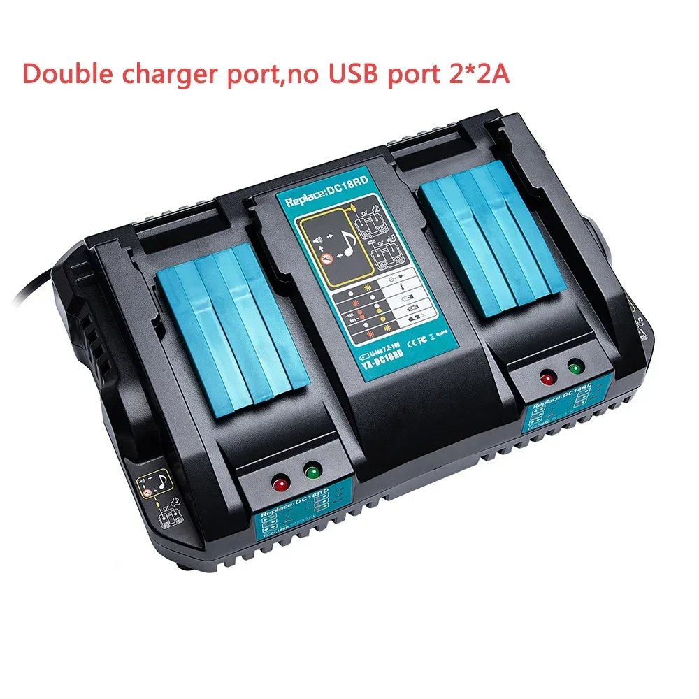 Li-ion Battery Charger for Makita Battery Charger 18V 14.4V BL1860, BL1850, BL1840, BL1830, BL1820, BL1415, BL1440 DC18RC 3A