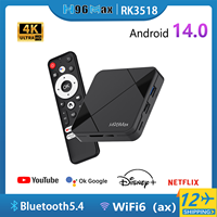 NEW H96 Max Real Android14.0 RK3518 TV Box Quad-Core 4K&2K@60fps WiFi6&BT5.4  streaming media Google Voice Better Than H313