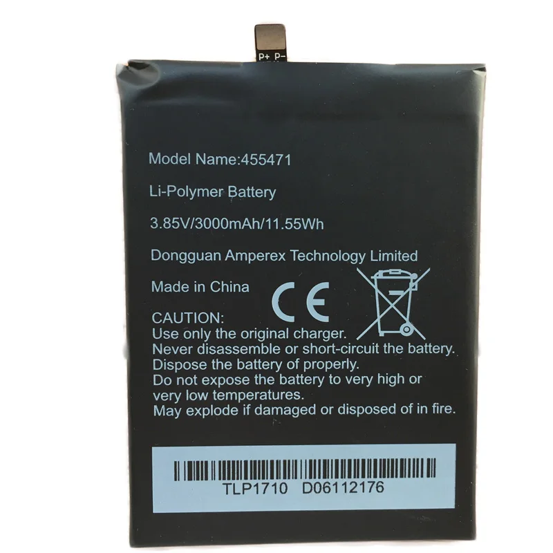 

3000mAh Phone Battery For Wiko WIM Lite TLP1708 TLP1706 TLP1705 TLP1710 TLP17J11 TLE17C25P TLE1702 1ICP5/54/72 455471 CA455471G