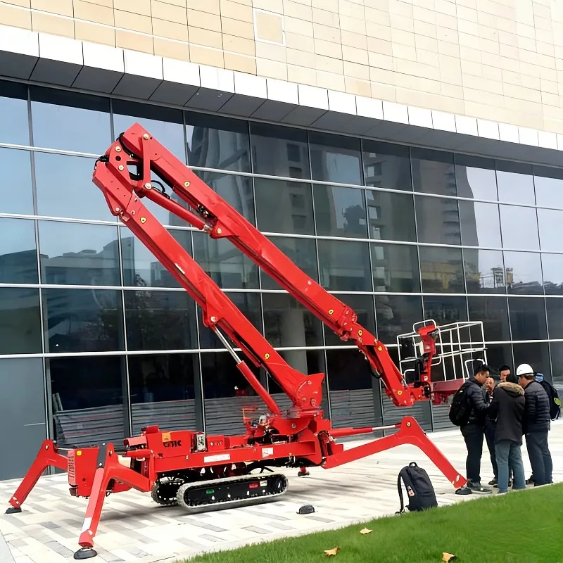 Spider Lift Articulated Boom Lift Aerial Work Platform Tracked Crawler Hydraulic Telescoping Lift Cherry Picker High
